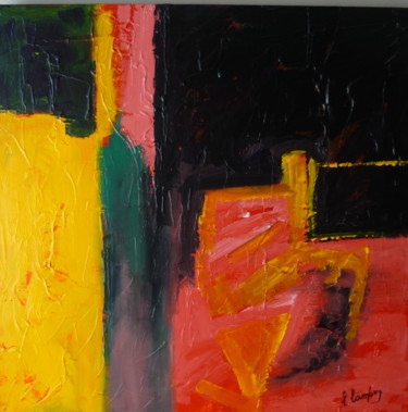 Painting titled "Waiting   (A902)…" by Louis Lambry, Original Artwork, Acrylic Mounted on Wood Stretcher frame