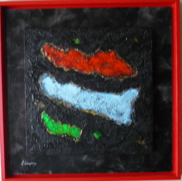 Painting titled "Black colours" by Louis Lambry, Original Artwork, Acrylic Mounted on Other rigid panel