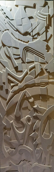 Sculpture titled "Paréidolie 1" by Louis Marie, Original Artwork, Wood Mounted on Other rigid panel