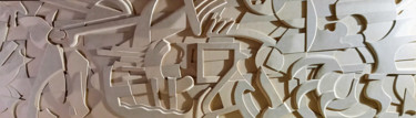 雕塑 标题为“Paréidolie 2” 由Louis Marie, 原创艺术品, 木 安装在其他刚性面板上