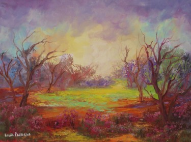 Картина под названием "Sunny Spot in Nature" - Louis Pretorius, Подлинное произведение искусства, Масло