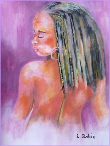 Peinture intitulée "Amina" par Louis Roblo, Œuvre d'art originale, Huile