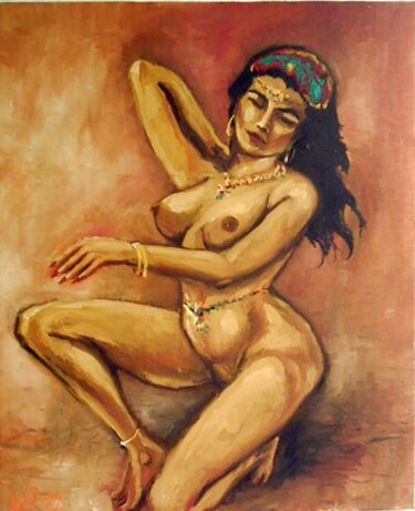 Painting titled "DANSEUSE ORIENTALE…" by Louis Runemberg, Original Artwork