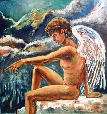 Painting titled "TESTAMENT MYSTIQUE…" by Louis Runemberg, Original Artwork