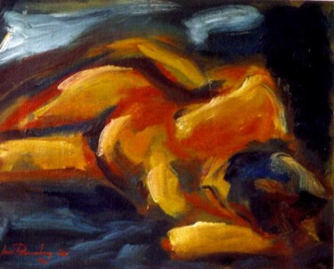 Картина под названием "NU" - Louis Runemberg, Подлинное произведение искусства, Масло Установлен на Деревянная рама для носи…