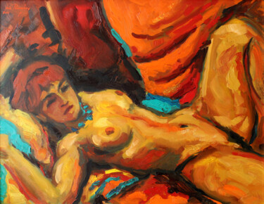 Pintura titulada "VENUS FAUVE (référe…" por Louis Runemberg, Obra de arte original, Oleo Montado en Bastidor de camilla de m…