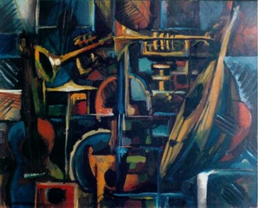 Schilderij getiteld "MUSIC COLOR ESPRIT…" door Louis Runemberg, Origineel Kunstwerk