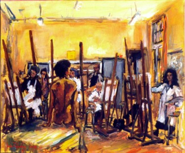 Painting titled "COURS SAUVE BEAUX-A…" by Louis Runemberg, Original Artwork