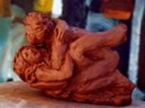Sculpture titled "AMOUR" by Louis Runemberg, Original Artwork, Ceramics