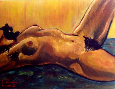 Painting titled "NU PASSION SENSUELL…" by Louis Runemberg, Original Artwork