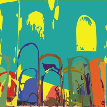 Arts numériques intitulée "Miami Beach" par Louis Stein, Œuvre d'art originale, Peinture numérique