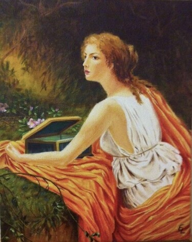 Peinture intitulée "Pandore" par Louisa, Œuvre d'art originale, Acrylique