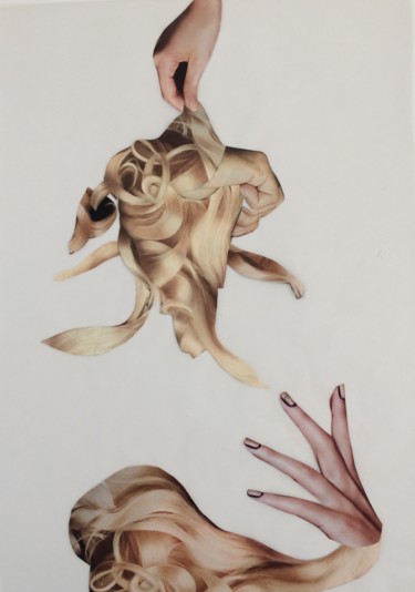 Collagen mit dem Titel "Anti Gravity" von Louisa Linton, Original-Kunstwerk, Collagen