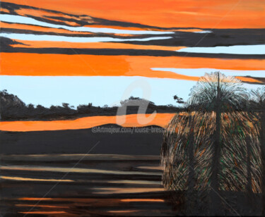 Peinture intitulée "lever-de-soleil-a-s…" par Louise Bressange, Œuvre d'art originale, Huile