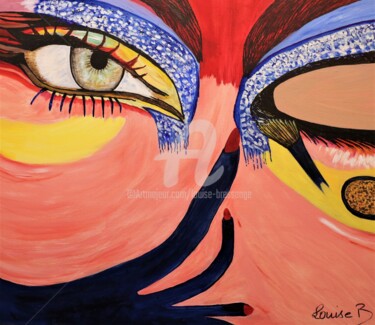 Peinture intitulée "maquillage-pour la-…" par Louise Bressange, Œuvre d'art originale, Acrylique