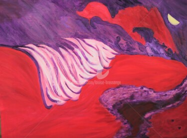 Au clair de la lune Peinture intitulée "Au clair de la lune" par Louise Bressange, Œuvre d'art originale, Huile
