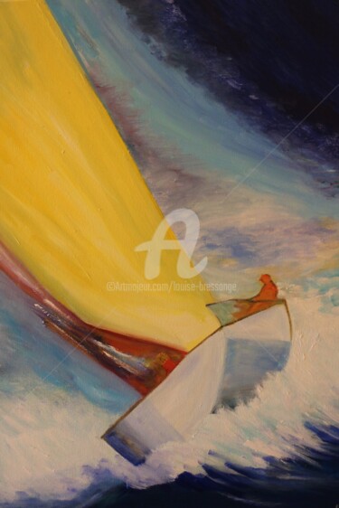 Painting titled "Tangage sur la mer" by Louise Bressange, Original Artwork, Acrylic