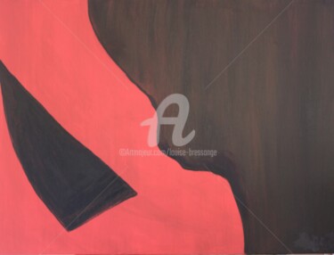 Peinture intitulée "Rouge et Noir" par Louise Bressange, Œuvre d'art originale, Huile