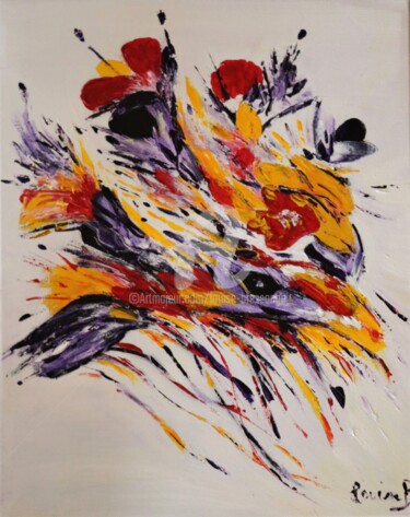 Peinture intitulée "Bouquets de couleurs" par Louise Bressange, Œuvre d'art originale, Acrylique