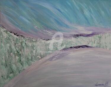 Painting titled "Paysage d'hiver" by Louise Bressange, Original Artwork, Acrylic