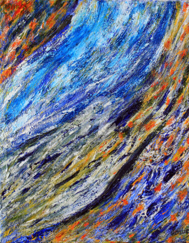 Painting titled "cascades.jpg" by Louise Bressange, Original Artwork, Acrylic