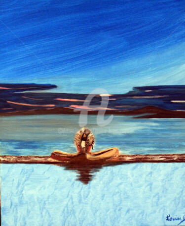 Painting titled "reve-en-bleu.jpg" by Louise Bressange, Original Artwork, Acrylic
