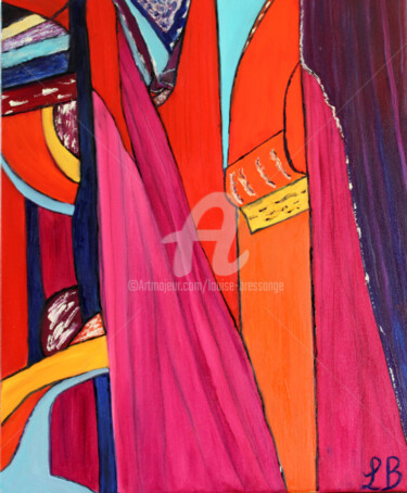제목이 "couleurs-indiennes.…"인 미술작품 Louise Bressange로, 원작, 기름