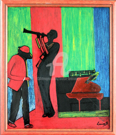 Painting titled "jazz-pour-tous.jpg" by Louise Bressange, Original Artwork, Acrylic