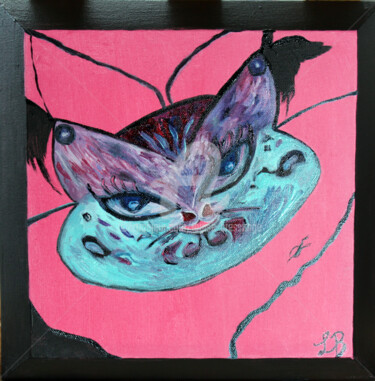 Peinture intitulée "chat-au-bal-masque.…" par Louise Bressange, Œuvre d'art originale, Huile