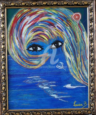 Painting titled "clin-d-oeil-a-brigi…" by Louise Bressange, Original Artwork, Acrylic