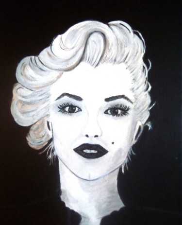 Painting titled "marilyn" by Louise Cambefort, Original Artwork, Acrylic