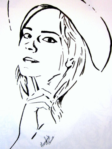 Peinture intitulée "Emma Watson" par Louise Hersent, Œuvre d'art originale, Huile