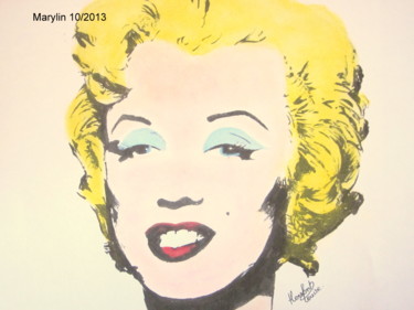 Dessin intitulée "Marylin" par Louise Hersent, Œuvre d'art originale, Autre