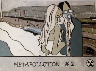 Ζωγραφική με τίτλο "METAPOLLUTION # 2" από Louise Malbec, Αυθεντικά έργα τέχνης, Παστέλ