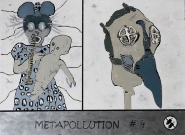 Peinture intitulée "METAPOLLUTION # 4" par Louise Malbec, Œuvre d'art originale, Pastel