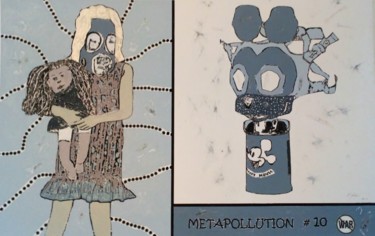 Peinture intitulée "METAPOLLUTION # 10" par Louise Malbec, Œuvre d'art originale, Pastel