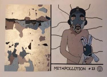 Schilderij getiteld "METAPOLLUTION # 13" door Louise Malbec, Origineel Kunstwerk, Pastel