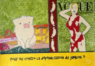 「Pour ou contre la d…」というタイトルの絵画 Louise Malbecによって, オリジナルのアートワーク, パステル