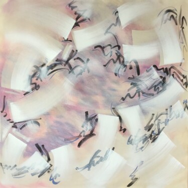 Картина под названием "Petit câlin" - Louise Mauger, Подлинное произведение искусства, Акрил Установлен на Деревянная рама д…
