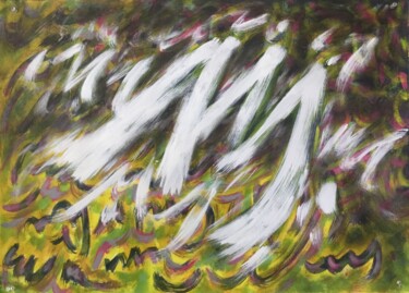 Malerei mit dem Titel "Mot-à-mot" von Louise Mauger, Original-Kunstwerk, Acryl