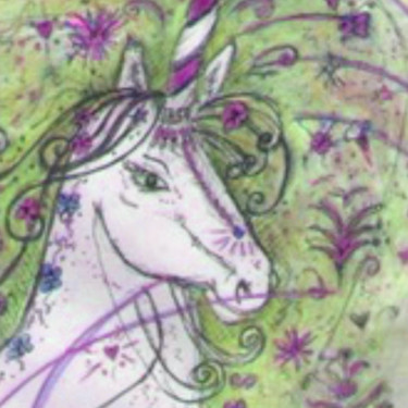 Digital Arts titled "Carousel Unicorn Be…" by Louise Morales, Original Artwork, Luminaire