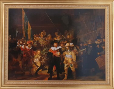 Painting titled "Rembrandt "la ronde…" by Louise Tixier-Paillart, Original Artwork, Oil