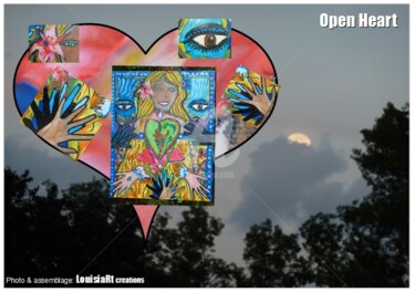 Arts numériques intitulée "Open-Heart (set-de-…" par Louisiart, Œuvre d'art originale
