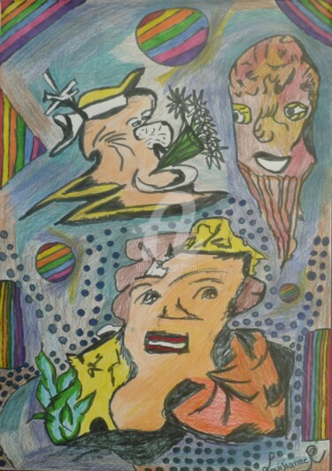 Dessin intitulée "p1070927.jpg" par Louisiart, Œuvre d'art originale, Crayon