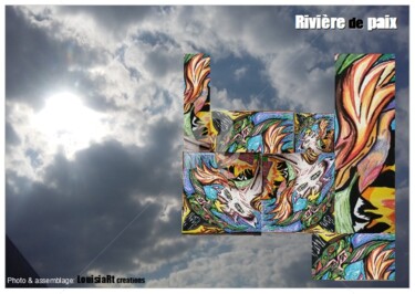 Arts numériques intitulée "Rivière de paix (se…" par Louisiart, Œuvre d'art originale