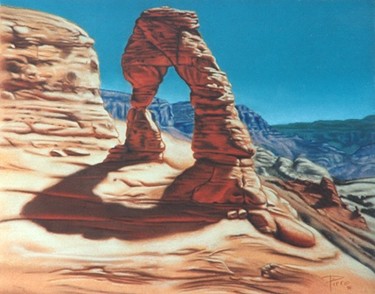 Painting titled "Delicate Arch" by Louis Pirro, Original Artwork