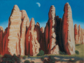 Painting titled "Moon Over Devil's G…" by Louis Pirro, Original Artwork