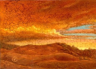 Painting titled "Summer Fire" by Louis Pirro, Original Artwork