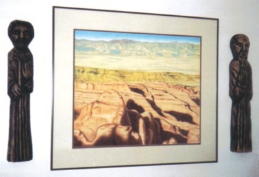 Painting titled "Desert Fathers" by Louis Pirro, Original Artwork, Pastel