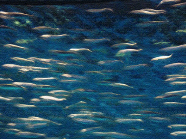 Painting titled "fishSpace" by Louis Pirro, Original Artwork